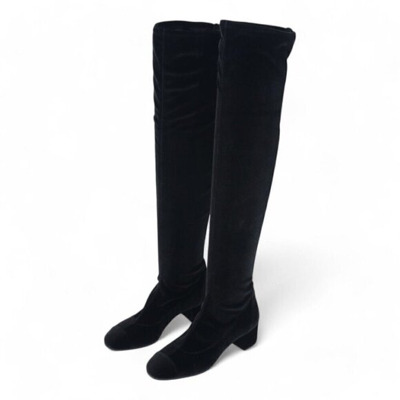 Giuseppe Zanotti Velvet Over the Knee Boots - Picture 1 of 9